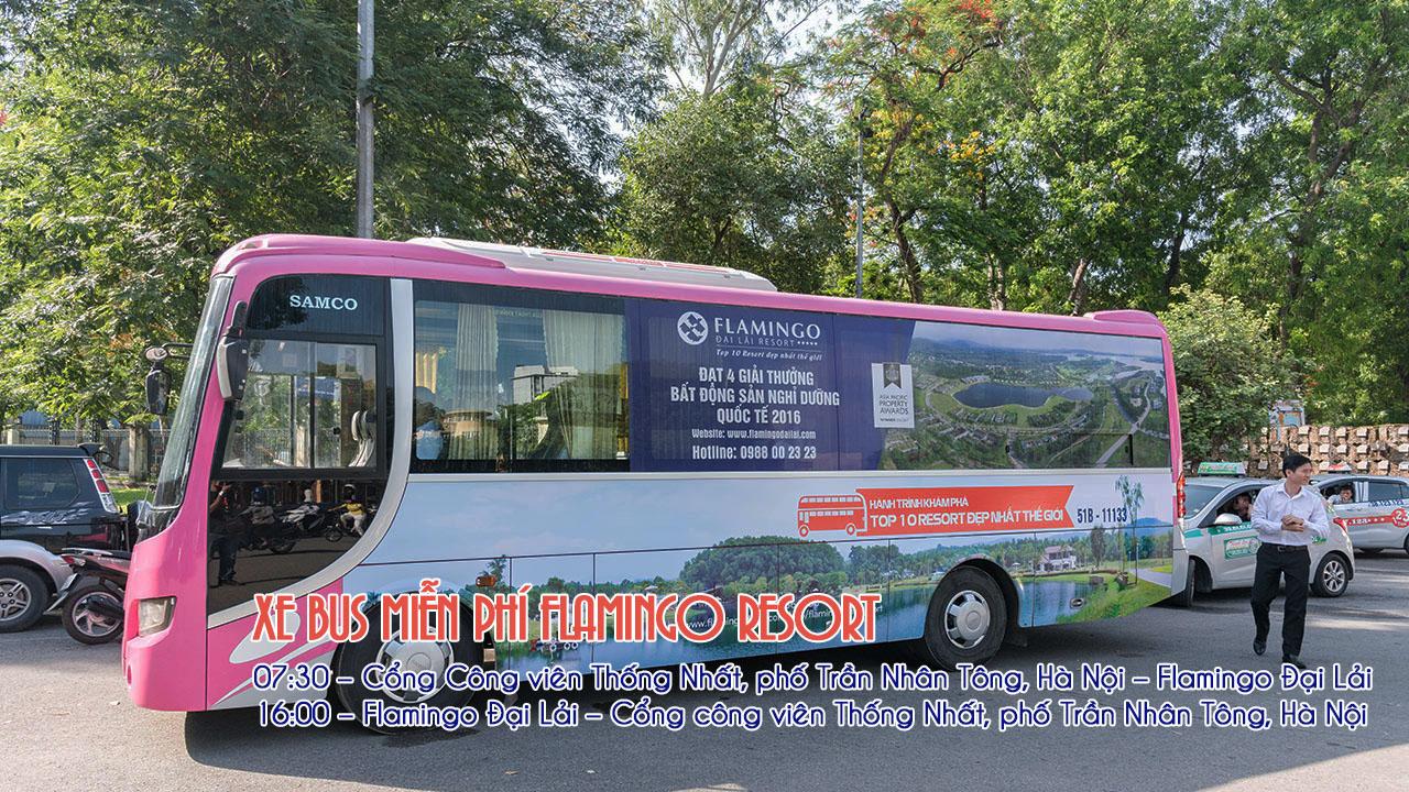 Xe bus miễn phí đưa đón Hà Nội - Flamingo Đại Lải Resort