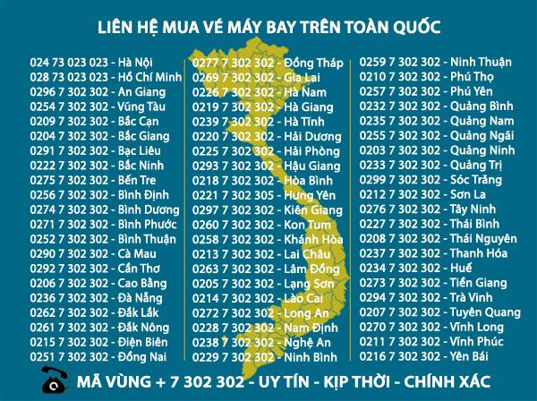 Thông tin liên hệ đặt mua vé máy bay Sài Gòn Thanh Hóa của Vietnam Airlines