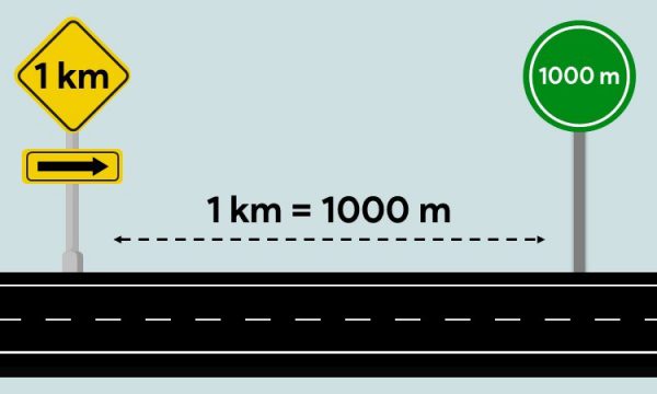 1 km bằng bao nhiêu m, cm, mm, dm, inch, pixel? Đổi 1 km = m