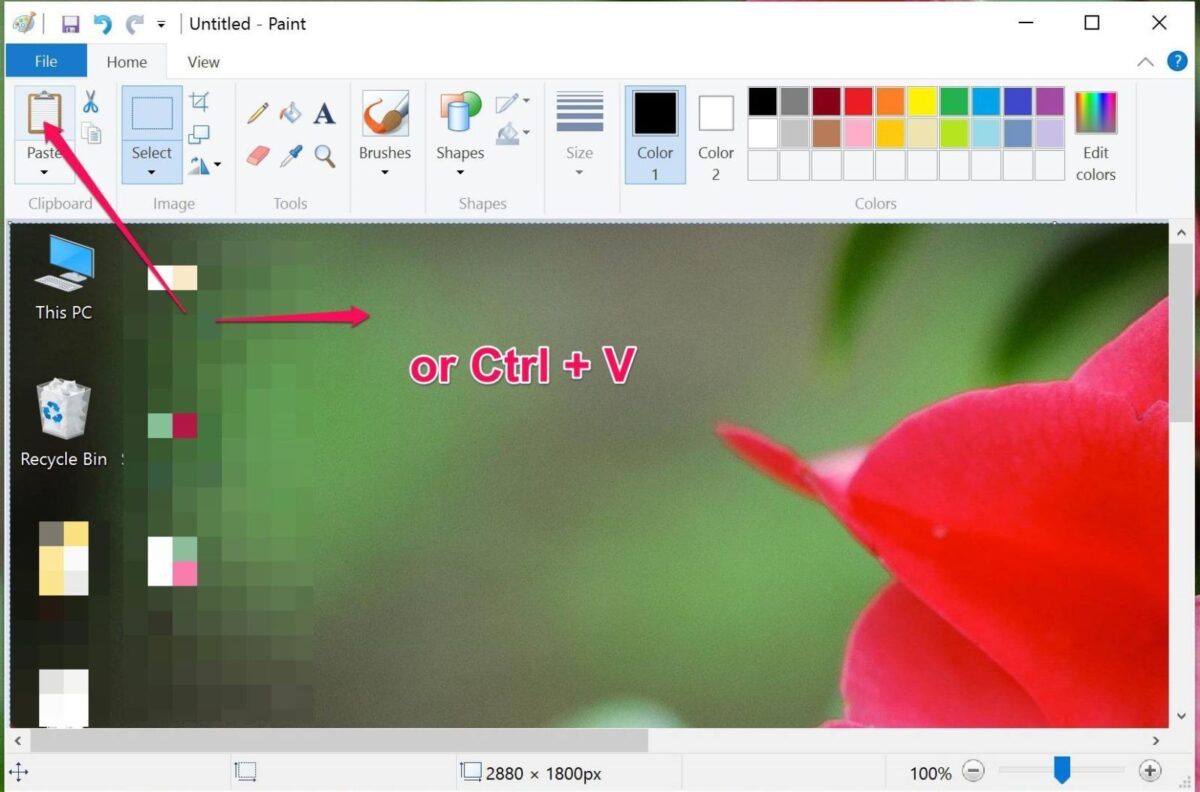 Dùng Paint để lưu ảnh chụp màn hình trên Windows 10