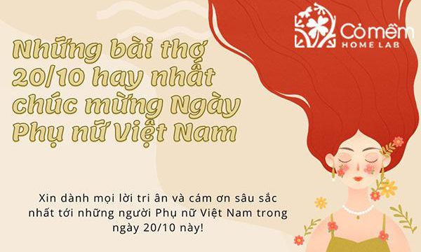 Tổng hợp những bài thơ 20/10 hay nhất chúc mừng Ngày Phụ nữ Việt Nam