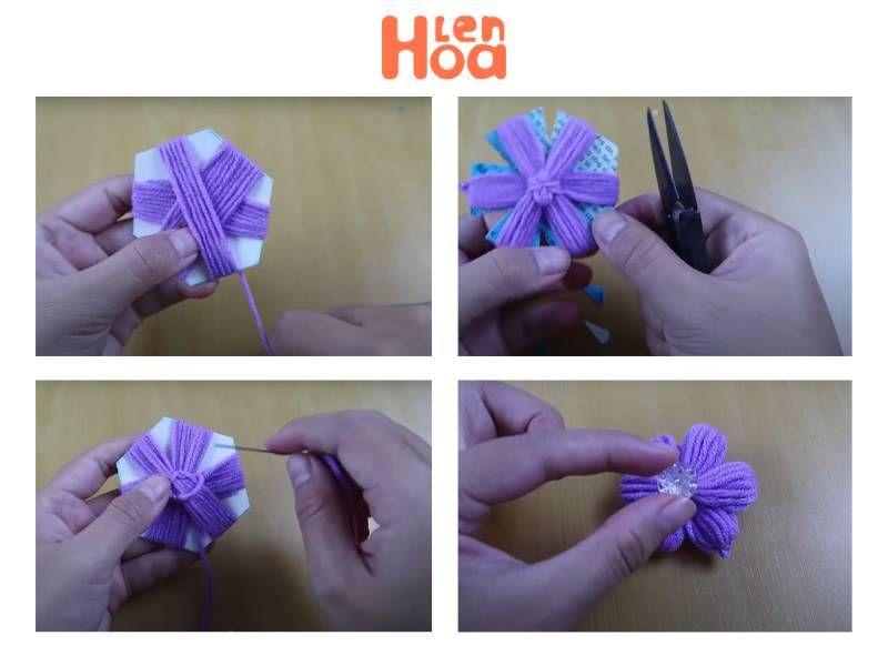 Hoa cúc - Đồ handmade bằng len dễ làm tại nhà