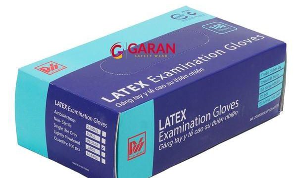 Găng Tay Latex Examination Gloves Có Bột Làm Từ Cao Su Thiên Nhiên - Loại Sử Dụng 1 Lần