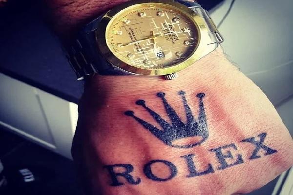Hình xăm vương miện Rolex sang trọng