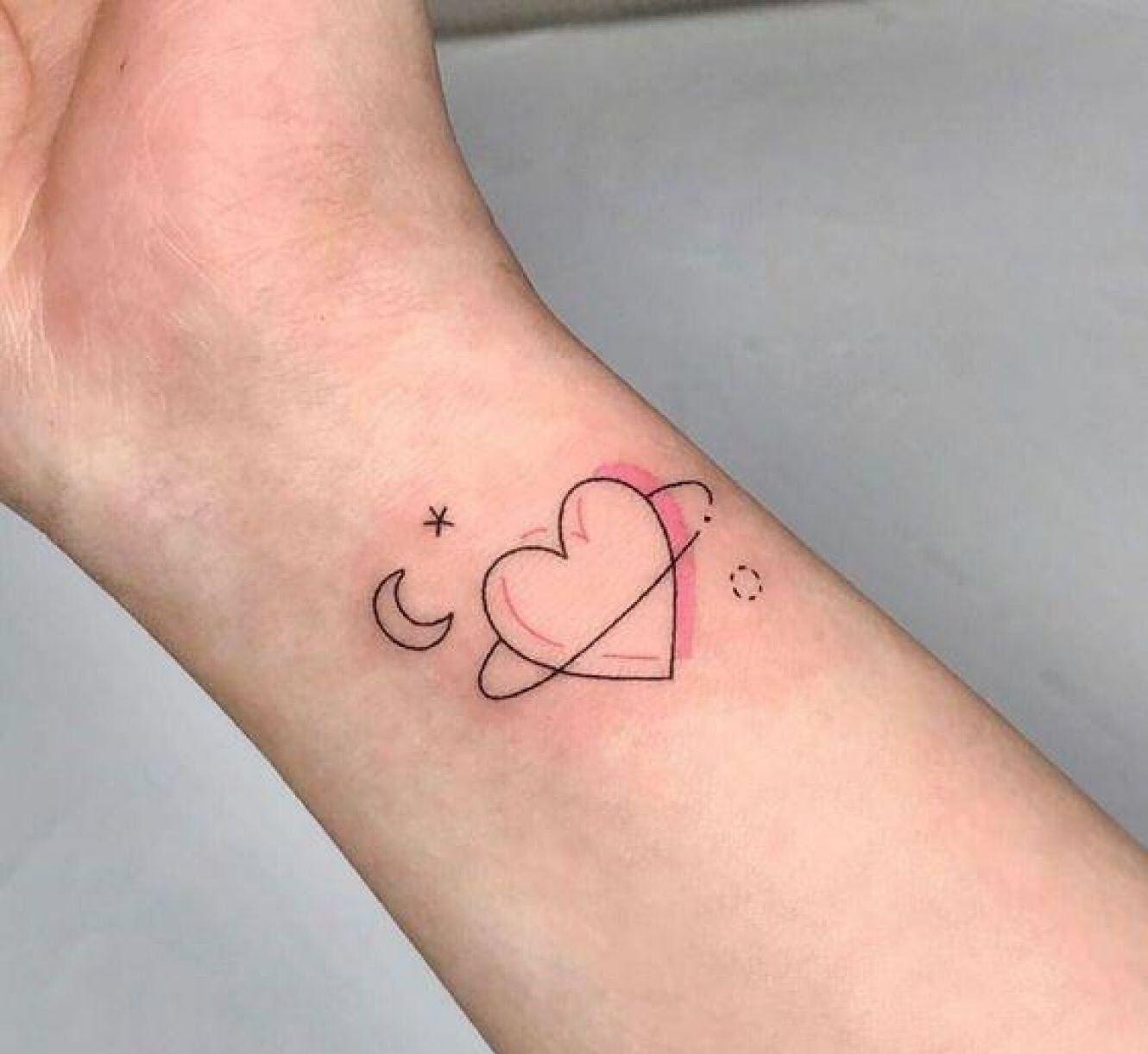 Mẫu Tattoo tình yêu vĩnh cửu dễ thương