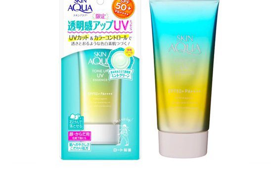 Kem chống nắng nâng tông Skin Aqua Tone Up UV Essence Mint Green SPF50+/PA++++ (xanh lá) 80g