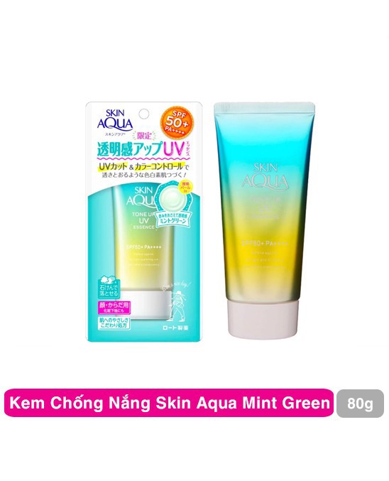 Kem chống nắng nâng tông Skin Aqua Tone Up UV Essence Mint Green