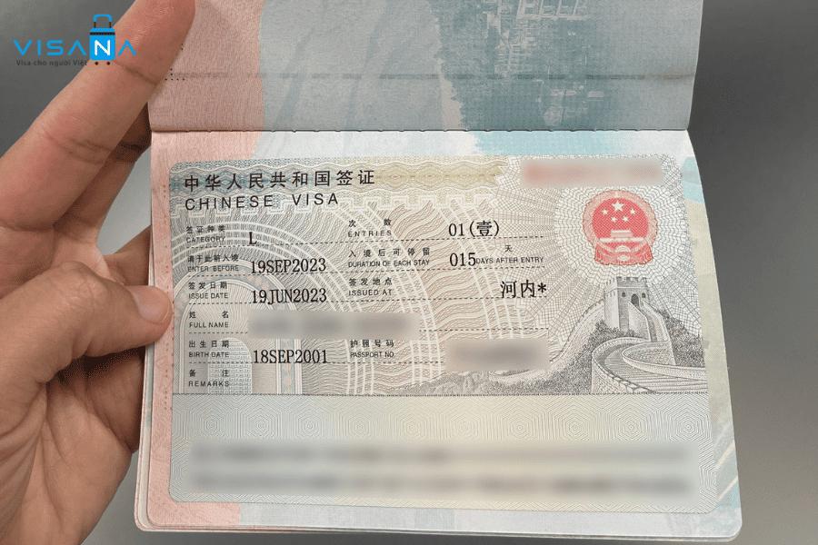 Mẫu visa Trung Quốc