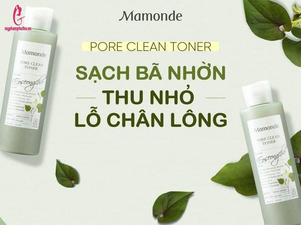 Nước Hoa Hồng Mamonde Toner Diếp Cá Màu Xanh Cho Da Dầu Mụn