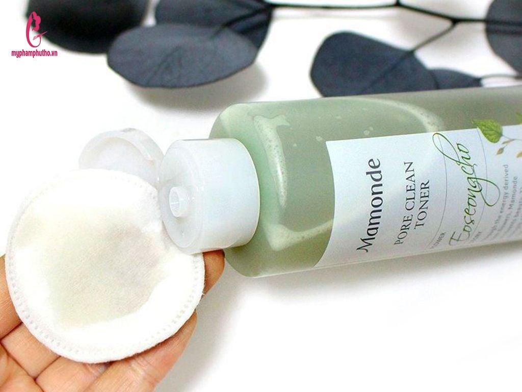 Hướng dẫn sử dụng Nước Hoa Hồng Mamonde Toner Diếp Cá Màu Xanh Cho Da Dầu Mụn