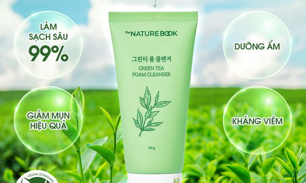 Sữa rửa mặt trà xanh The Nature Book Green Tea Foam Cleanser: Mang đến làn da mềm mịn và tươi trẻ