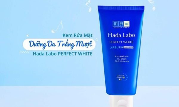 SỮA RỬA MẶT HADA LABO PERFECT WHITE CLEANSER 80G DƯỠNG TRẮNG - MÀU XANH
