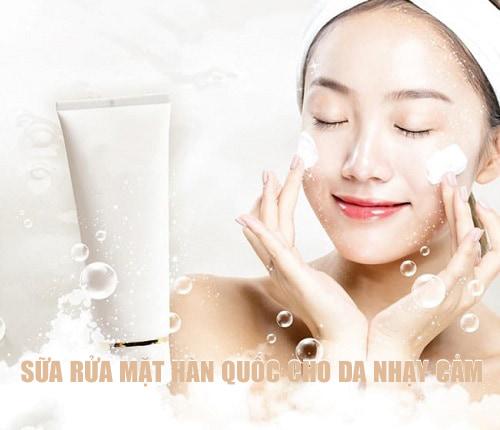 Sữa rửa mặt Hàn Quốc cho da nhạy cảm