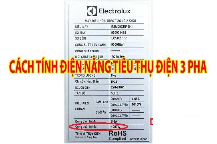 Công thức tính cường độ dòng điện 3 pha