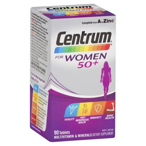Vitamin tổng hợp cho nữ giới trên 50 tuổi Centrum For Women 50+ 90 Viên