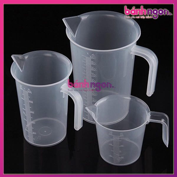 Ca đong nhựa / ly đong / cốc đong định lượng nguyên liệu 100ml-250ml-500ml-1000ml Mẫu 2