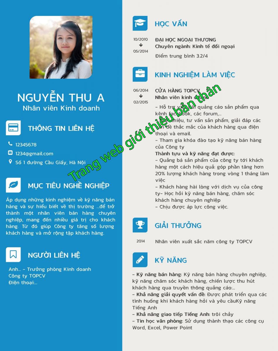 Tìm hiểu về trang web giới thiệu bản thân