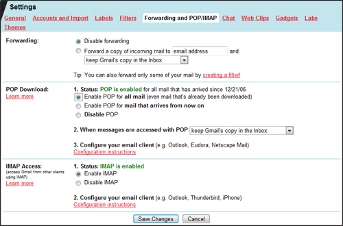 Khai báo Gmail trên Outlook 2007
