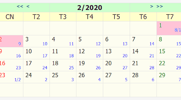 Ngày tốt tháng 2 2020 – những ngày mang lại nhiều tài lộc